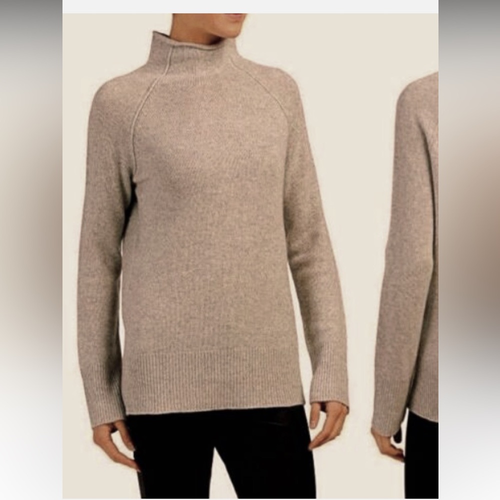 Theory Taupe Women's Turtleneck Sweater
